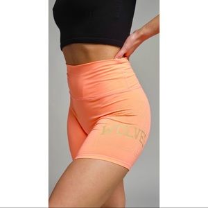 NWT She Work in silence training shorts neon blood